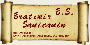 Bratimir Saničanin vizit kartica